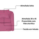 Ver imagem 7 de Kit 02 Poltrona Decorativa Recepção Escritório Veludo Alana Cor:pink
