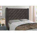 Ver imagem 2 de Cabeceira Vicenza Para Cama Box Queen 160 cm Suede Cinza - D’Rossi