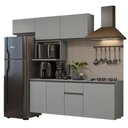 Ver imagem 2 de Armário de Cozinha Completa 240 Cm Suspensa Cinza Nice Madesa 07