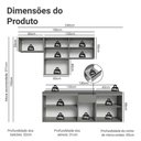 Ver imagem 3 de Armário de Cozinha Completa 240 Cm Suspensa Cinza Nice Madesa 07