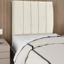 Ver imagem 2 de Cabeceira Solteiro 90cm Arlla Suede Bege Rm