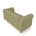 Ver imagem 7 de Sofá Living Sala de Estar Stanford Chesterfield 2 Lugares 220cm Pés de Madeira Couro Fendi G58 - Gra