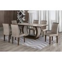 Ver imagem 1 de Conjunto Sala de Jantar Mesa Tampo MDF/Vidro 180cm 6 Cadeiras Luanda Rufato