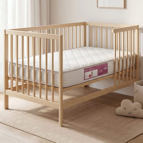 Colchão para Berço 70x130x12 Espuma D18 Bordado Baby Light Branco - Ortobom