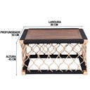 Ver imagem 2 de Mesa De Centro Com Tampo De Madeira Em Alumínio Bronze