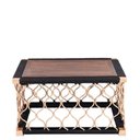 Ver imagem 1 de Mesa De Centro Com Tampo De Madeira Em Alumínio Bronze