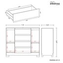 Ver imagem 5 de Cômoda Sapateira Atena 2 Portas e 4 Gavetas Nogueira/capuccino - Móveis Albatroz