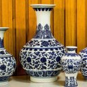 Ver imagem 2 de Vaso Decorativo Enfeite Casa Cerâmica 31x18x18cm Azul