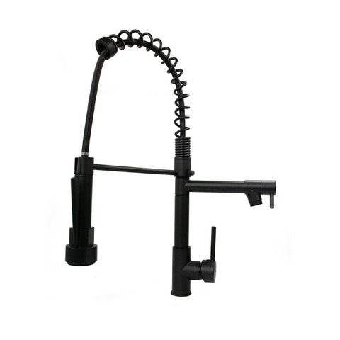 Torneira Gourmet Monocomando com Spray Extensor - Preto