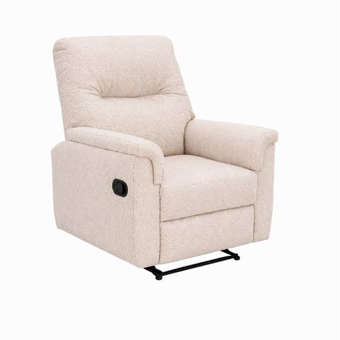Poltrona Ravena Reclinável Boucle Off White - Sallar Home