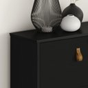 Ver mais imagens de Sapateira Preta Madeira Horizontal Organizadora 4 Portas Mikka Idimex