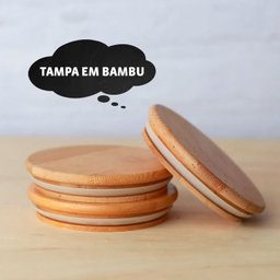 Kit Com 12 Potes Herméticos de Vidro ciom Tampa de Bambu 200ml - 5