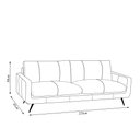 Ver imagem 6 de Conjunto Sala de Estar Decorativo Paloma 1 Sofá 3 Lugares 223cm 1 Poltrona Pés em Aço Couro Marrom C