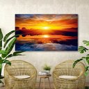 Ver imagem 4 de Quadro Decorativo por do Sol para Sala em Tecido Canvas Grande 55x100
