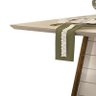 Mesa de Jantar Gris 90x90 Tronco Ripado/creme com 4 Cadeiras Manuela Tronco Ripado/veludo Caqui - Pr - 4