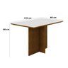 Conjunto Sala de Jantar Mesa Irlanda Tampo MDF/Vidro 120cm 4 Cadeiras Irlanda Rufato - 3