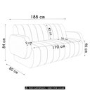 Ver imagem 4 de Sofá 2 Lugares 188cm Sala de Estar Munik Veludo Bege/Camel Z08 - Mpozenato