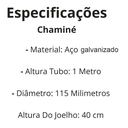 Ver imagem 3 de Kit Chaminé 115mm em Aço Galvanizado - Zatti