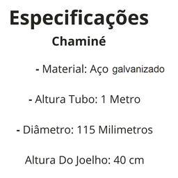 Kit Chaminé 115mm em Aço Galvanizado - Zatti - 3