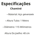 Ver imagem 3 de Kit Chaminé 115mm em Aço Galvanizado - Zatti