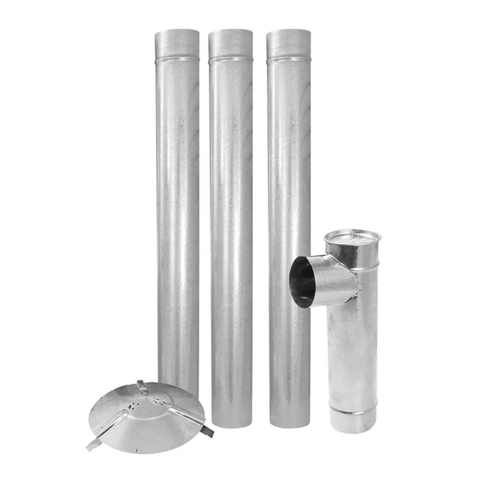 Kit Chaminé 115mm em Aço Galvanizado - Zatti