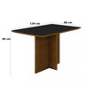 Conjunto Sala de Jantar Mesa Irlanda Tampo MDF/Vidro 120cm 4 Cadeiras Irlanda Rufato - 3