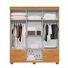 Guarda-roupa Casal 6 Portas 4 Gavetas 100% Mdf Flórida Espresso Móveis - 6
