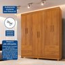 Guarda-roupa Casal 6 Portas 4 Gavetas 100% Mdf Flórida Espresso Móveis - 11