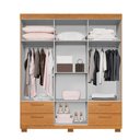Ver imagem 6 de Guarda-Roupa Casal 6 Portas 4 Gavetas 100% MDF Flórida Yescasa Marrom/Cinamomo