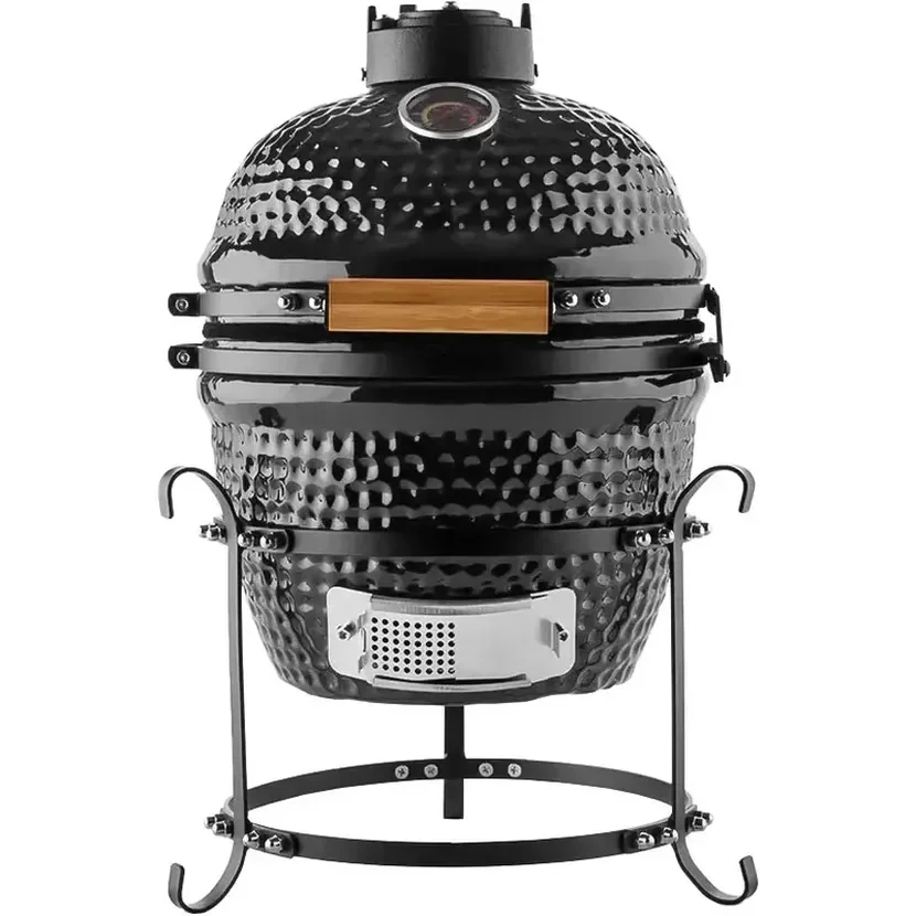 Mini Churrasqueira Cerâmica Kamado Auplex 13 Polegadas - Cor Preto - 2