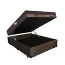 Ver imagem 2 de Cama Box Baú Casal Colchão Molas Ensacadas + Box Suede Marrom Serra Negra 68x138x188