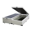 Ver imagem 1 de Base Box Baú Bipartido Casal Sintético Branco 40x138x188 Serra Negra