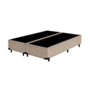 Ver imagem 1 de Base Box Bipartido Casal Suede Bege 38x138x188 Serra Negra