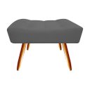 Ver imagem 5 de Kit Namoradeira + 2 Poltronas Decorativa Isis + 1 Puff Retangular Suede Cinza Pés Madeira Mz Decor