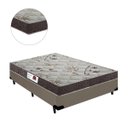 Ver imagem 2 de Cama Box Casal Colchão Top Line Mola Bonnel + Box Sintético Bege Serra Negra 63x138x188