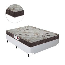 Cama Box Casal Colchão Top Line Mola Bonnel + Box Sintético Branco Serra Negra 63x138x188 - 2
