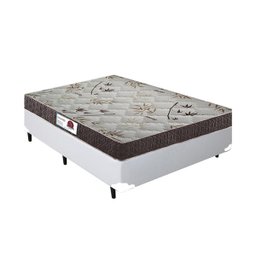 Cama Box Casal Colchão Top Line Mola Bonnel + Box Sintético Branco Serra Negra 63x138x188 - 1
