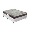 Cama Box Casal Colchão Top Line Mola Bonnel + Box Sintético Branco Serra Negra 63x138x188 - 1