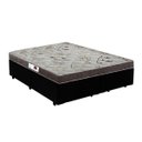 Ver imagem 1 de Cama Box Queen Colchão Top Line Mola Bonnel + Box Bipartido Sintético Preto Serra Negra 63x158x198