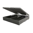 Ver imagem 1 de Base Box Baú Bipartido Queen Sintético Cinza 40x158x198 Serra Negra