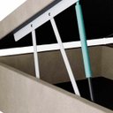 Ver imagem 2 de Base Box Baú Solteiro Sintético Bege 41x88x188 Serra Negra