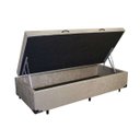 Ver imagem 2 de Base Box Baú Solteiro Suede Bege 40x88x188 Serra Negra