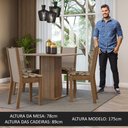 Ver imagem 5 de Conjunto Sala de Jantar Mesa Tampo de Madeira 4 Cadeiras Rustic/crema/bege Marrom Alana Madesa