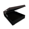Cama Box Baú Casal Colchão Top Line Mola Bonnel + Box Suede Preto Serra Negra 63x138x188 - 1