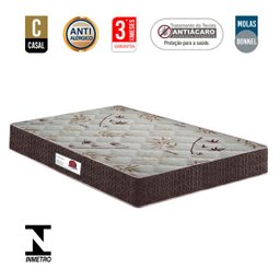 Cama Box Baú Casal Colchão Top Line Mola Bonnel + Box Sintético Branco Serra Negra 63x138x188 - 5