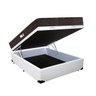 Cama Box Baú Casal Colchão Top Line Mola Bonnel + Box Sintético Branco Serra Negra 63x138x188 - 1
