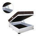 Ver imagem 2 de Cama Box Baú Casal Colchão Top Line Mola Bonnel + Box Sintético Branco Serra Negra 63x138x188