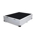 Ver imagem 4 de Cama Box Baú Casal Colchão Top Line Mola Bonnel + Box Sintético Branco Serra Negra 63x138x188