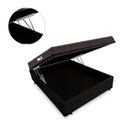 Ver imagem 1 de Cama Box Baú Casal Colchão Top Line Mola Bonnel + Box Baú Suede Preto Serra Negra 62x138x188