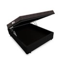 Ver imagem 2 de Cama Box Baú Casal Colchão Top Line Mola Bonnel + Box Baú Suede Preto Serra Negra 62x138x188